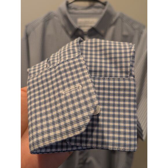 Mizzen Main Leeward Shirt Mens Large Standard FIt Blue Check Button Down - Picture 6 of 6